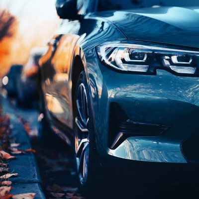 polishing the side of a black car